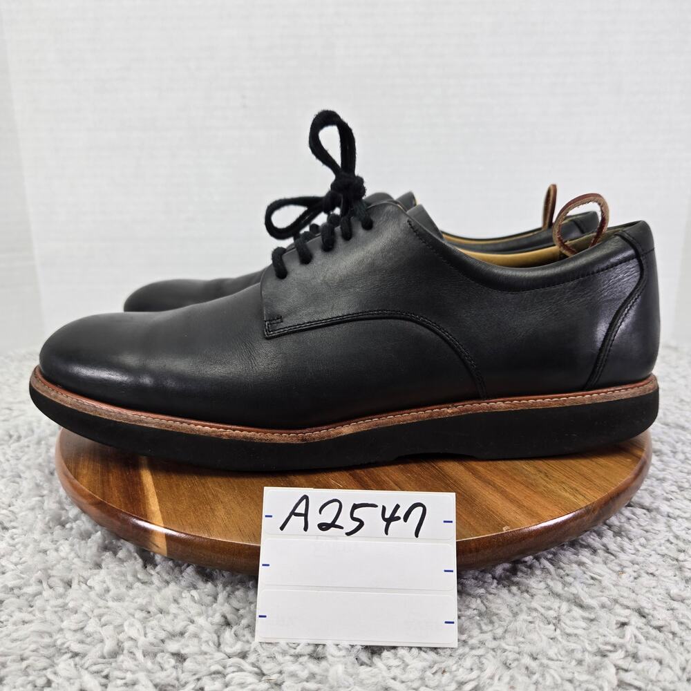 Samuel Hubbard Mens 13M Founder Black Leather Plain Toe Casual Oxford Sneaker